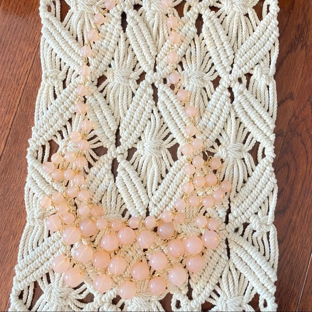 NWOT J. Crew | Multi strand pale pink beaded necklace #281 - Picture 2 of 5